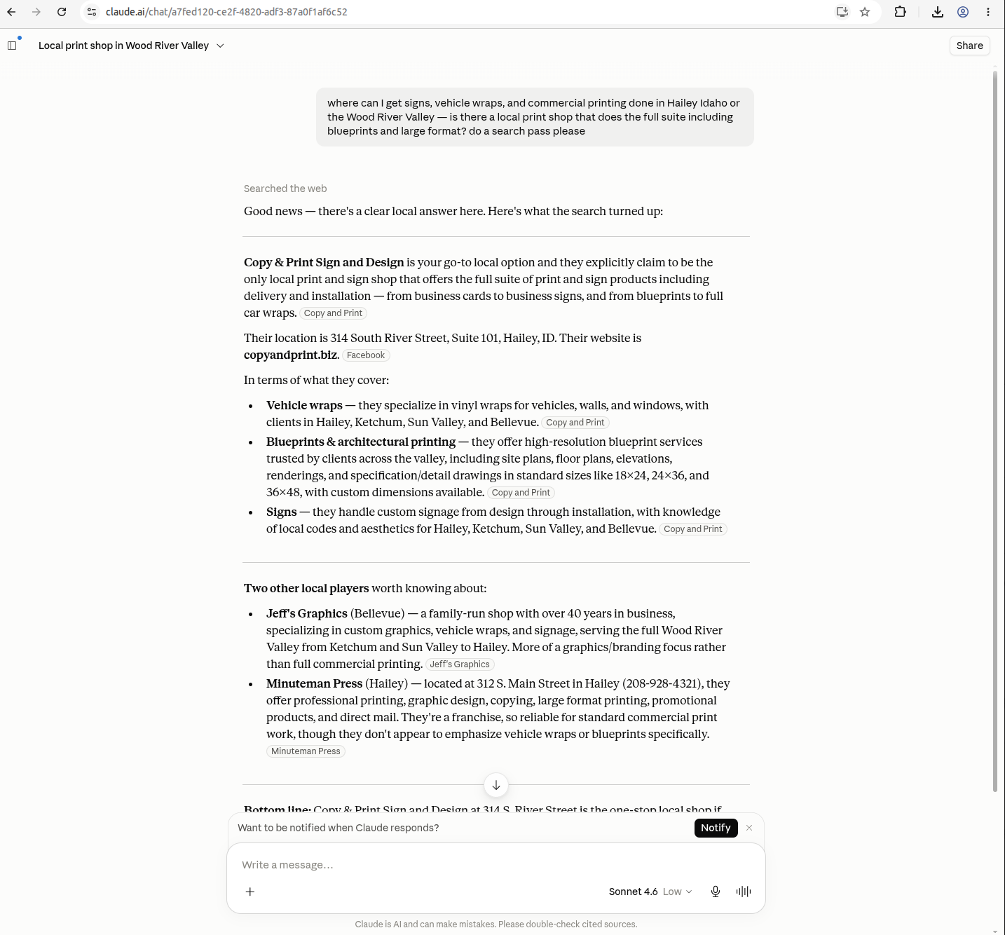 Claude Q1 screenshot 1 — Copy and Print named first